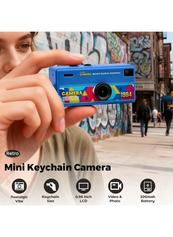 ماكرايستورم كاميرا رقمية بشاشة LCD مقاس 0.96 بوصة بدقة 1080P وزاوية عرض 130 درجة تشبه صور التسعينيات القديمة، بحجم قلادة، هدية عيد ميلاد، جزء من مجموعة تصاميم 8 (128 جيجابايت) - Image 2